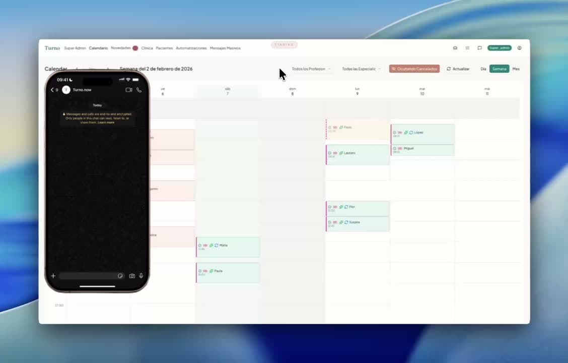 Gestión de turnos en acción